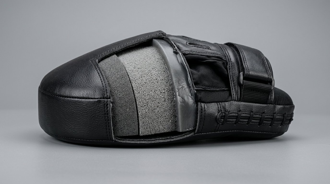 Focus mitts foam layering structure cross section