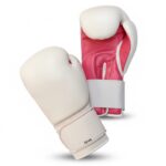 Female Leather Boxing Gloves with Pink Palm