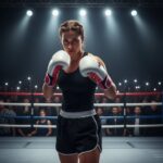 Female Leather Boxing Gloves with Pink Palm - Image 2